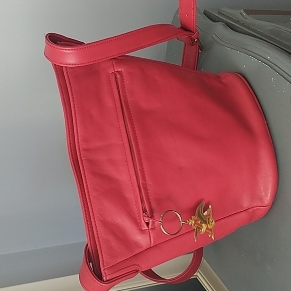 First Edition Red Leather Crossbody Bag - Picture 4 of 9